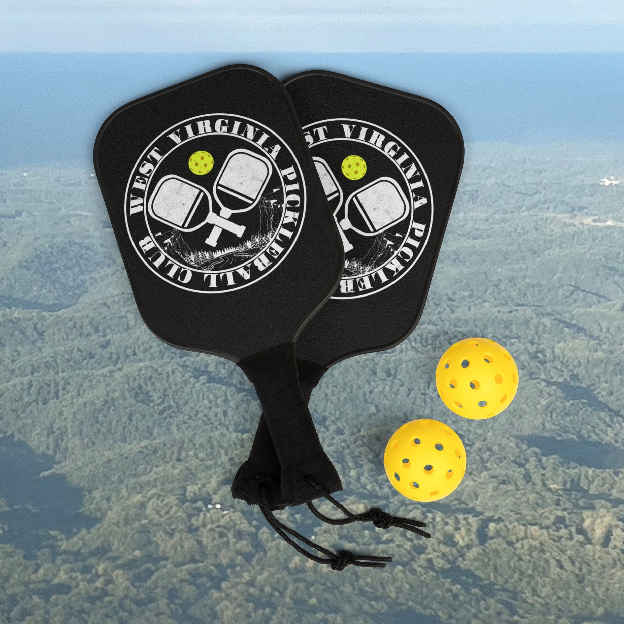 West Virginia Pickleball Club Set (Black)